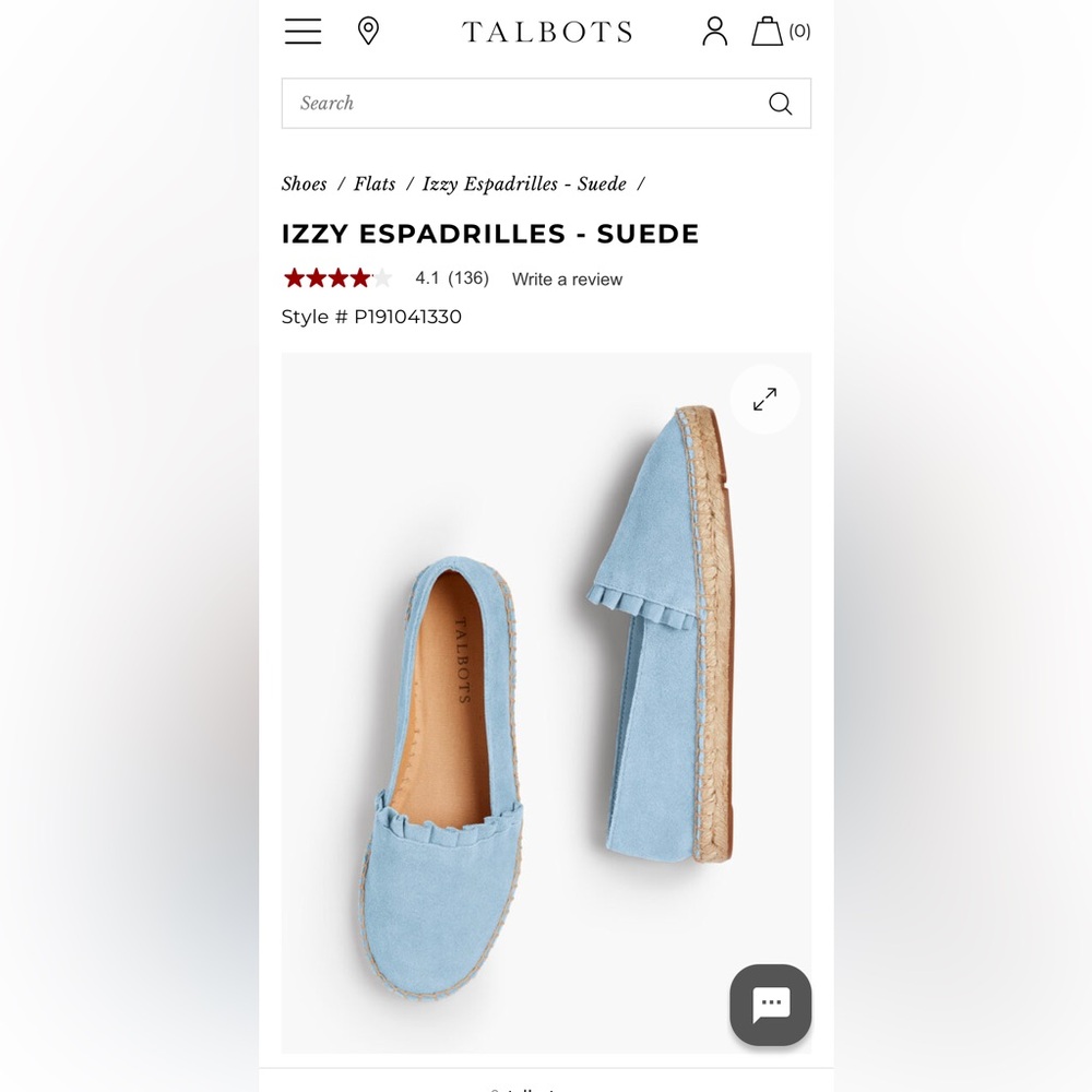 NIB Izzy Ruffle blue suede espadrille